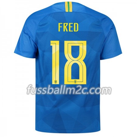 Fußballtrikots Brasilien Fred 18 Auswärts Trikotsatz WM 2018